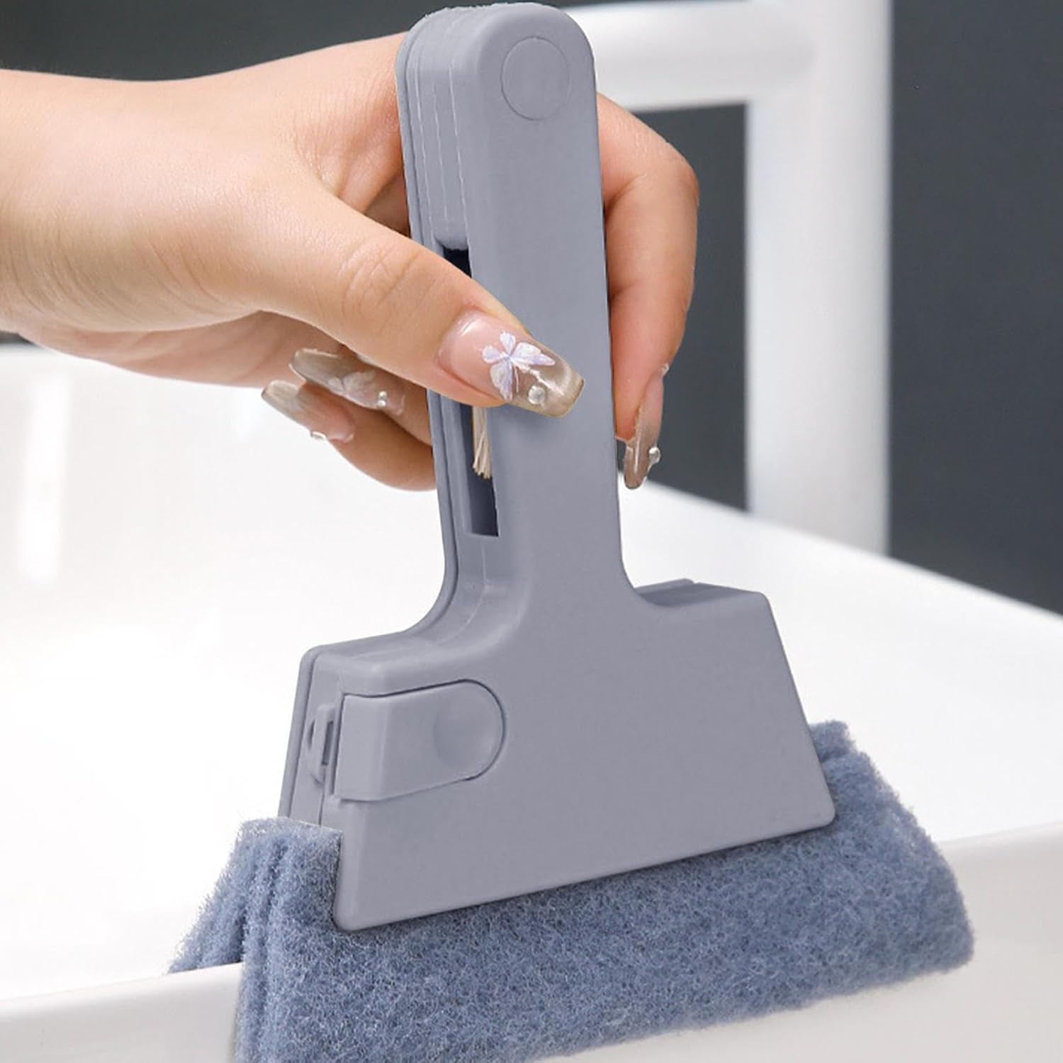 Window Rail Cleaning Tools, Window Groove Cleaning Brush - Multifunctional Window Rail Cleaner | Window Sill Cleaner, Sliding Door Rail Cleaner, Joint Cleaning Brush image number 6