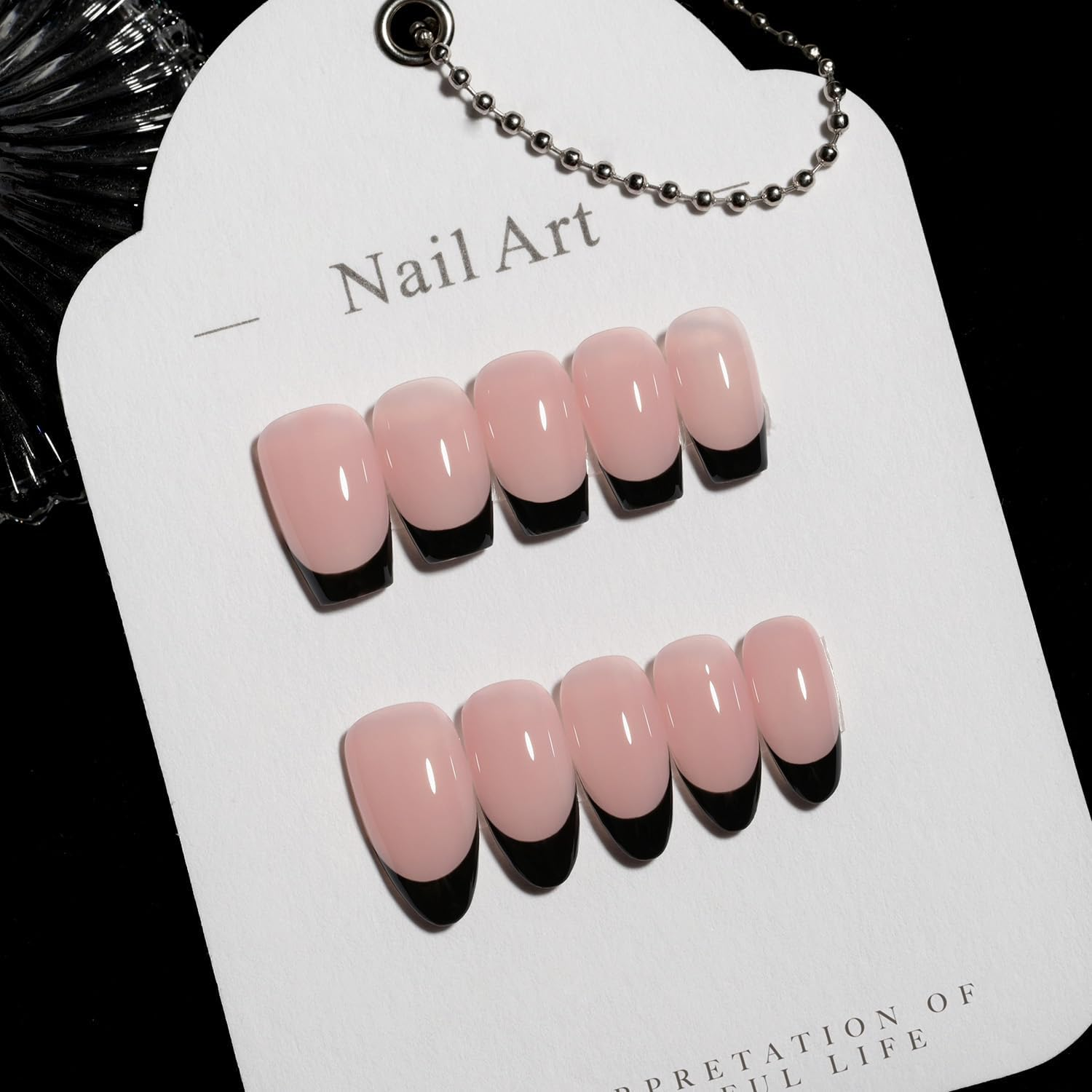 GAOY Black Swirl Gel Nail Polish Art Liner, 12Ml Classic Color Nail Paint Design with Thin Brush, UV Light Cure for DIY French Manicure at Home image number 1