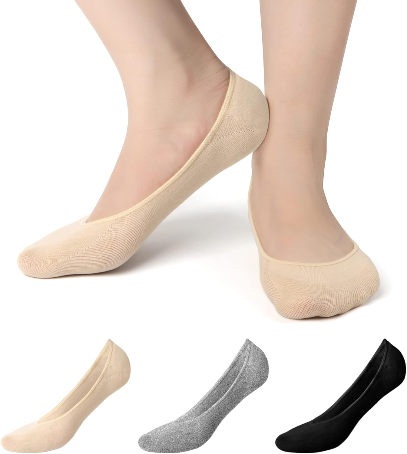 Women'S No Show Socks - Women Liners Socks Low Cut Casual Invisible Socks Thin Non Slip Socks for Sports Flat Boat Line