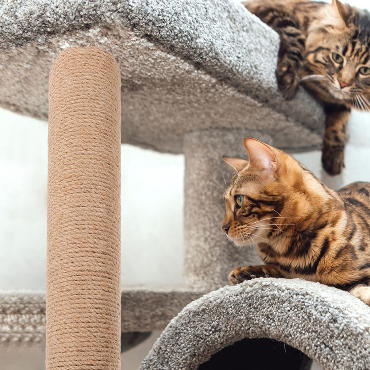 VICASKY 2Pcs Sisal Cat Scratch Pole 40Cm Replacement Scratching Post for Indoor Cats DIY Tree Accessories Sturdy Climbing Tower Parts image number 3