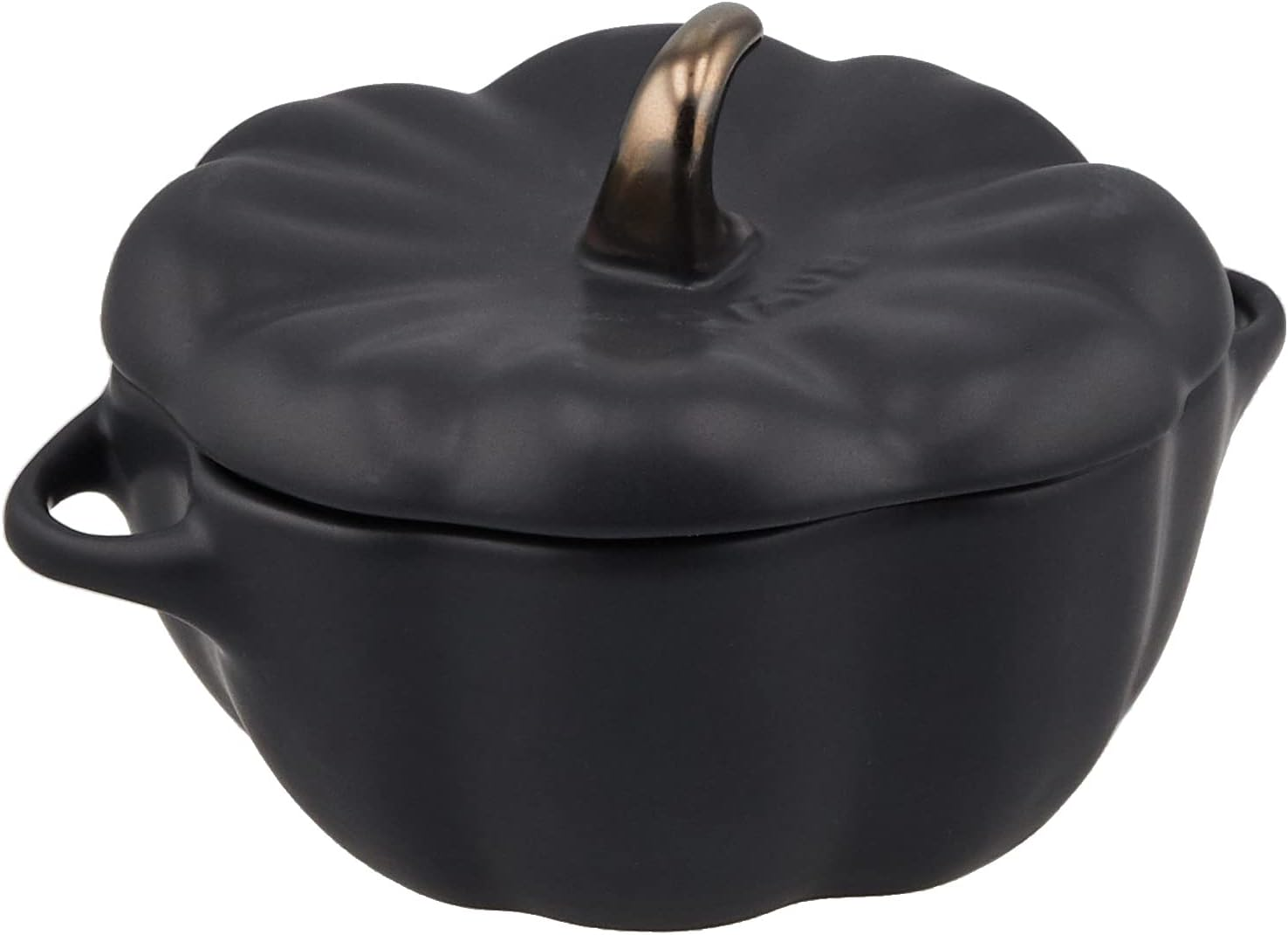 Staub 40508-548 Pumpkin Cocotte 40508-548 Pumpkin Cocotte 40508-548 Black Ceramic Heat Resistant Ceramic Microwave Safe image number 5