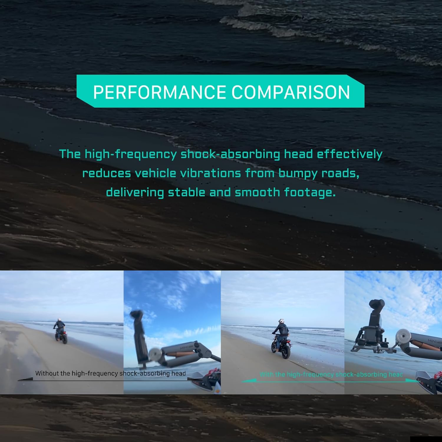 Tilta Hydra Alien Mini Biking Kit, Shock Absorbing Arm with Handlebar Mount, Pocket 3 Shock Absorbing Head - Titanium Grey HDA-T15-D-TG image number 5