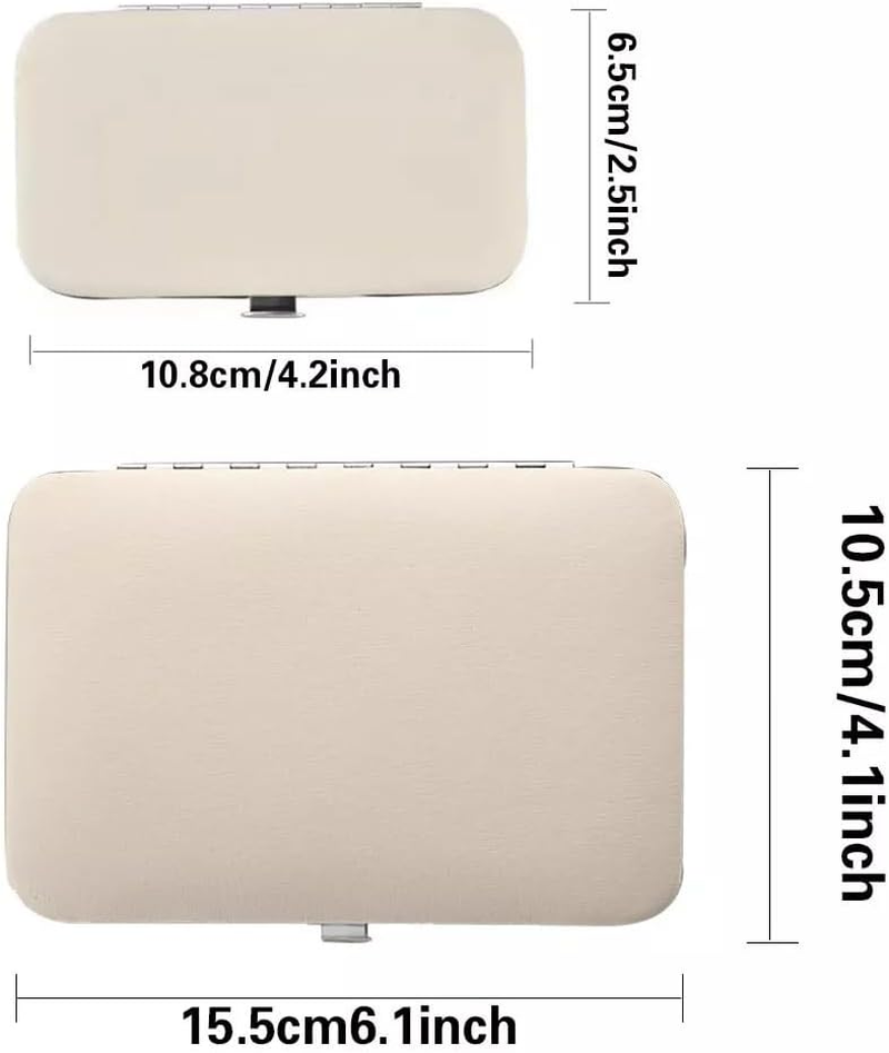 7 Piece Manicure Set, Nail Clipper Set, Manicure Pedicure Kit Stainless Steel Eyebrow Trimmer, Tweezers, Nail File, Cuticle Pusher, Nail Clippers in Pink PU Leather Case - Travel Kit & Home Use image number 4