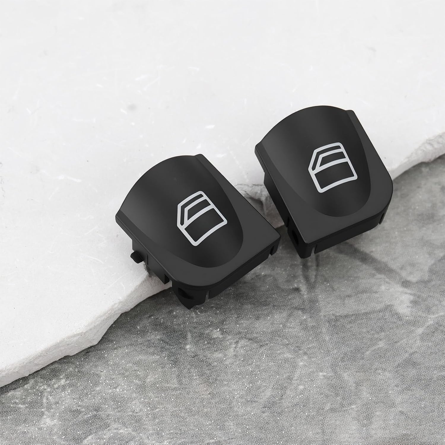 Briny River 4Pcs Window Switch Button Cover Cap L and R A2038210679 A2038200110 Compatible with Mercedes Benz W203 W209 image number 1