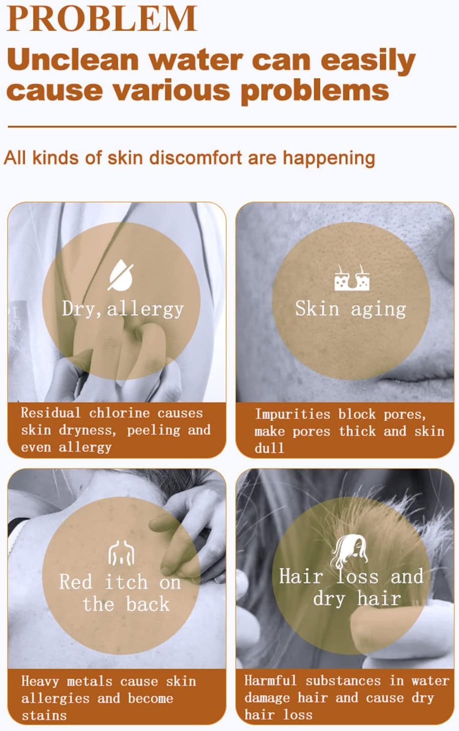 Vitamin C Shower Filter, Filters Contaminants, Neutralize Chlorine, Remove Heavy Metals, Easy Installation, Filtered Shower Water for Healthier Skin & Hair, Gifts for Wives and Girlfriends (Lemon) - Lavender image number 3