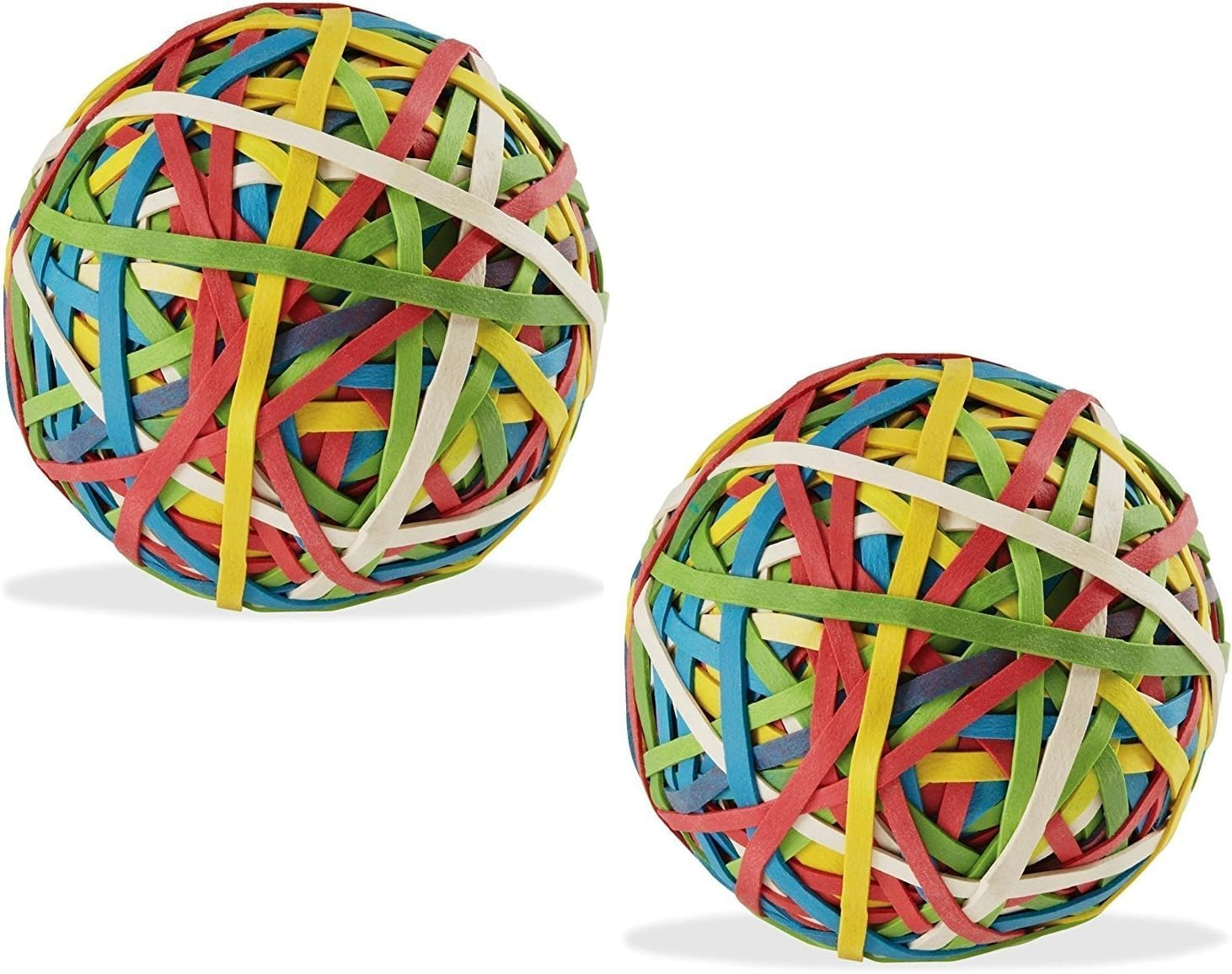 Yosogo Assorted Color Rubber Band Ball, 2-Pack - over 390 Total Strong & Stretchy Bands - Ideal for Office Supplies, Classroom Organization, and DIY Craft Projects image number 3