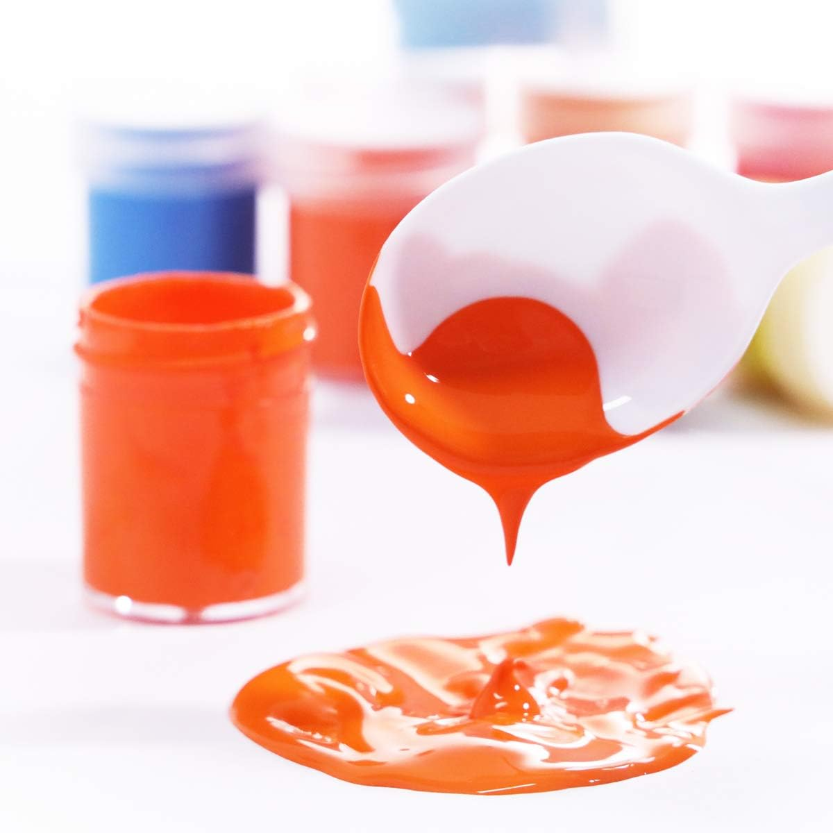 TBC the Best Crafts Creative Acrylic Paint Set, 24 Basics Colors with Bottles (15Ml/0.5Oz), Rich Pigments, Non Toxic for School, Arts and Crafts Projects image number 3