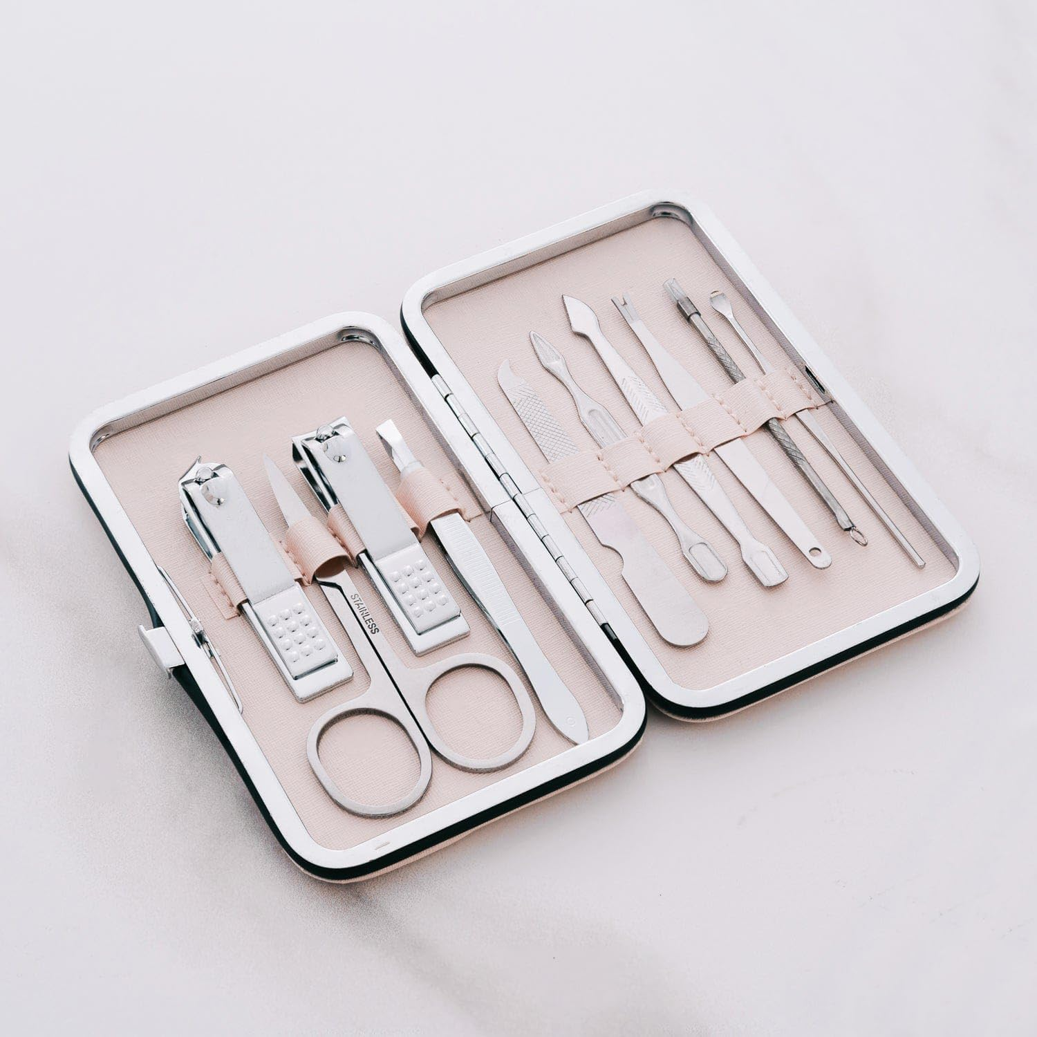 Remology Manicure Set Nail Clipper 10 in 1 Set, Stainless Steel Nail Care Toe Finger Nail Clipper Grooming Tools Personal Care Tools with Portable Travel Case, Manicure Pedicure Tools Grooming Kits,Gifts