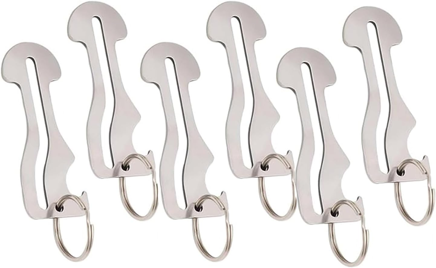 Roczential 6 Pieces Stainless Steel Shopping Cart Tokens and Disassembly Key Ring, Suitable for Supermarket and Convenience Store Unlocking image number 6