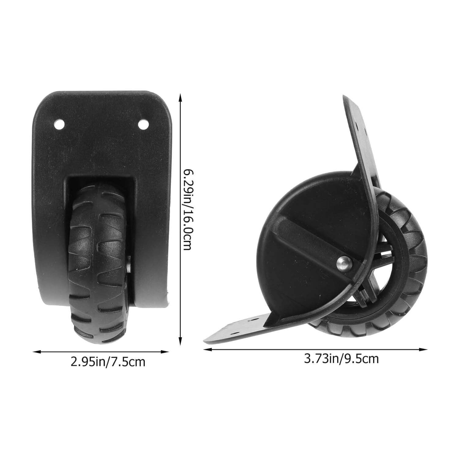 Baluue 2Pairs Luggage Repair Wheels Suitcase Replacement Wheels for Travel Suitcase Accessories Wear-Resistant Design Compatible with Luggage Models image number 1