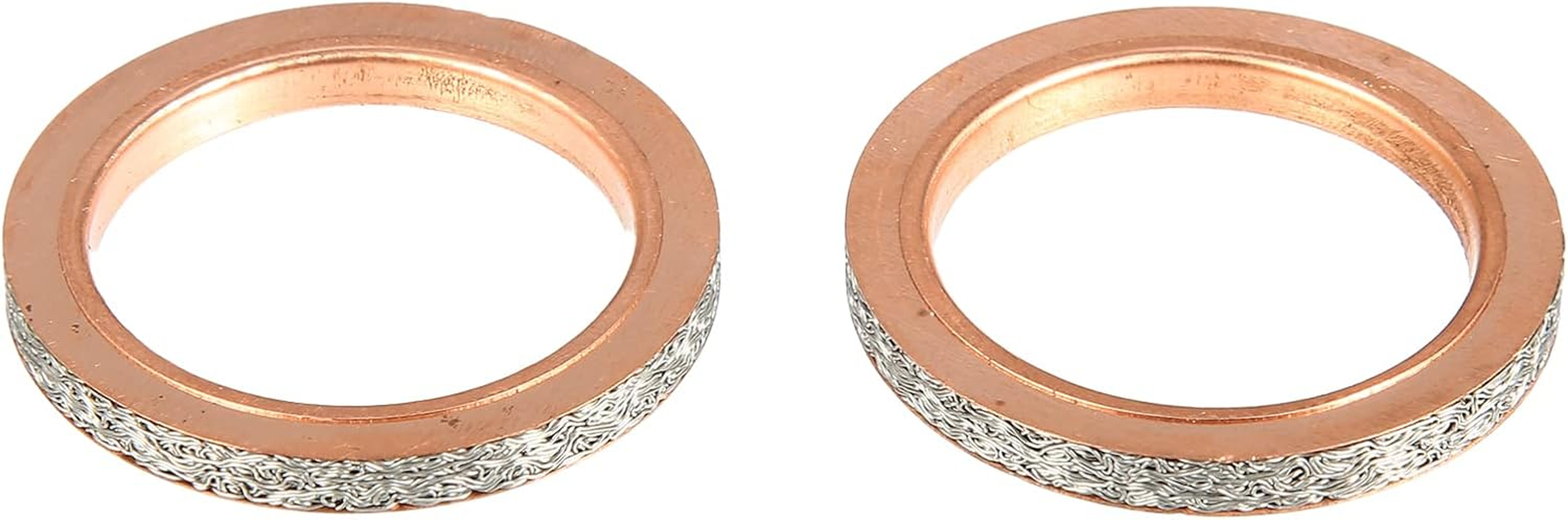 X AUTOHAUX 2 Pcs Exhaust Pipe Muffler Silencer Gasket Kit Copper Gaskets for Yamaha Rhino 660 YXR660F 4X4 2004-2007 Metal image number 6