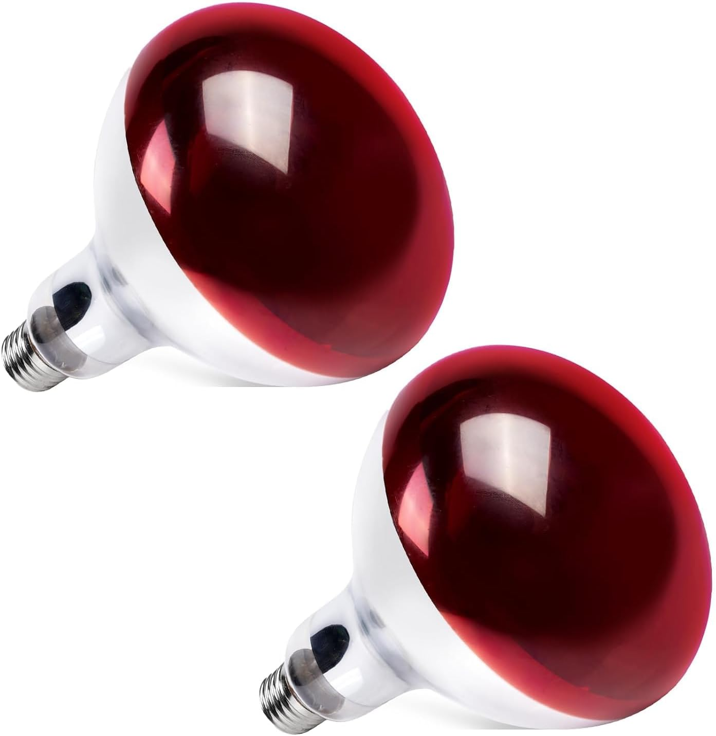 Glowup 250W Infrared Heat Lamp Bulbs, E27 Poultry Heat Lamp Bulb Dimmable R125 Infrared Basking Reflector Bulb, Food Insulation Lamp Bulb, for Food Service & Chicks, Turtles, Geckos, 2-Pack image number 4