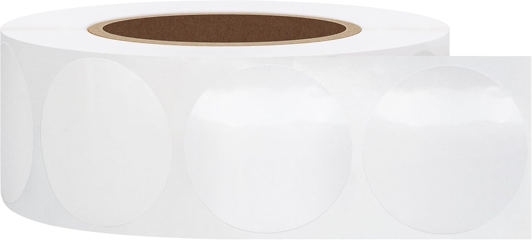 Hybsk Clear round Stickers 1000Pcs Circle Clear Sticker Retail Package Seals 1 Inch Transparent Circle Stickers Labels image number 1