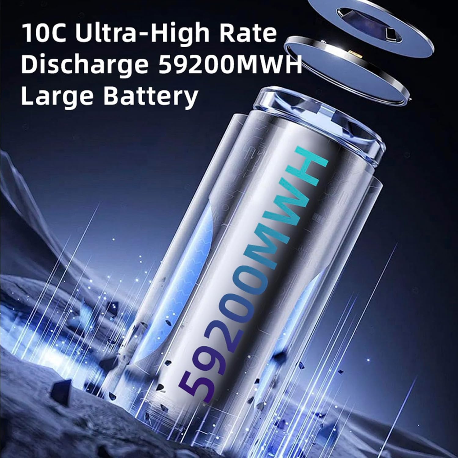 Bewinner Compressed Air Duster X64 with Stylish Design - 16000Mah 240Km/H Speed Brushless Motor Mini Jet Dry Blower, 64Mm Ducted Portable Snow Leaf Blower for Travel Camping image number 6