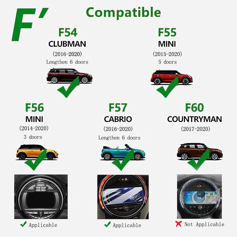 Hesanzol Mobile Phone Holder for Mini Cooper S Jcw One F54 F55 F56 F57 F60, Special Navigation Mobile Phone Mount for Central Control Screen image number 2