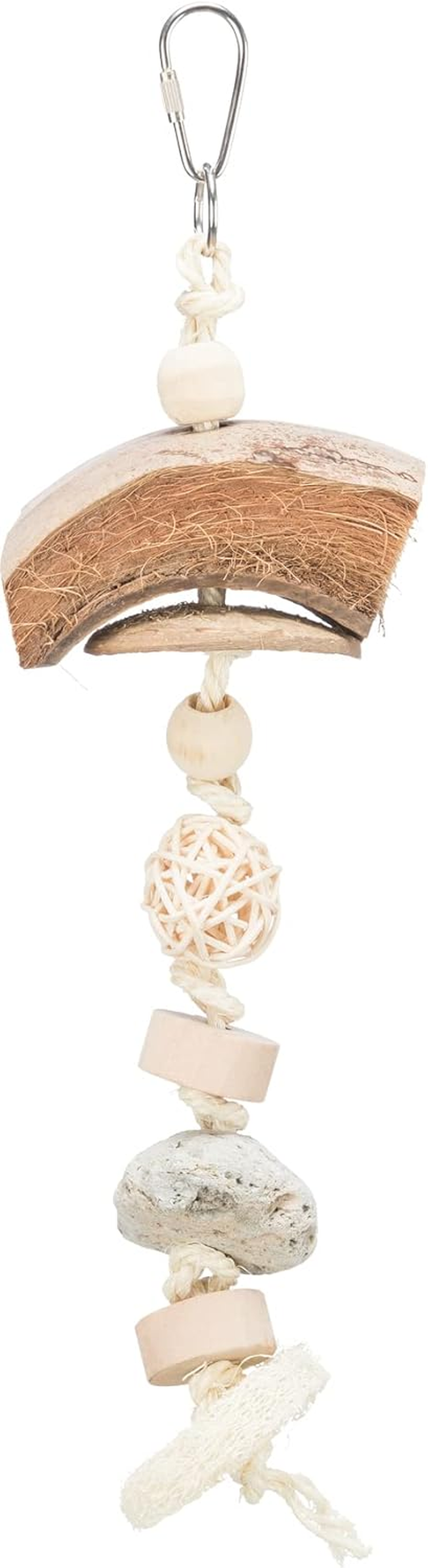 TRIXIE Natural Toy, Coconut/Rattan/Lava Stone