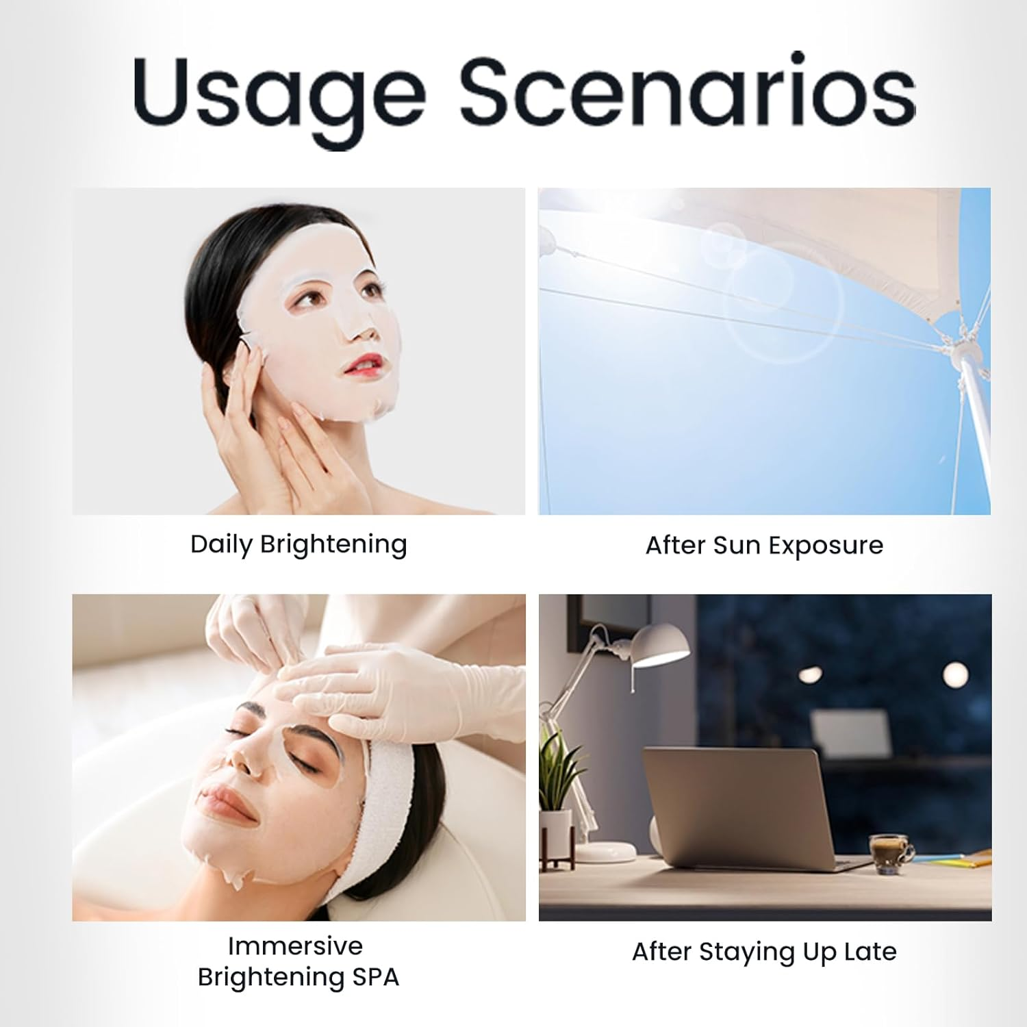 Winona Brightening & Spot-Fading Mask 6 Pcs, Camellia-Lucent Spot Correcting Mask, Fairly Brighening, Soothing Sheet Mask for Sensitive Skin, Hydrating, Reduces Redness, Fragrance-Free, Alcohol-Free image number 1