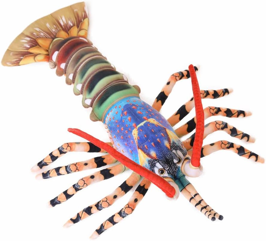 Gracesdawn Plush Lobster Stuffed Animals, Australian Lobster Doll, Pillow, Plush Toys, Healing Animal Image That Fills People with Courage and Appetite (33.5 Inch Long Blue) image number 6