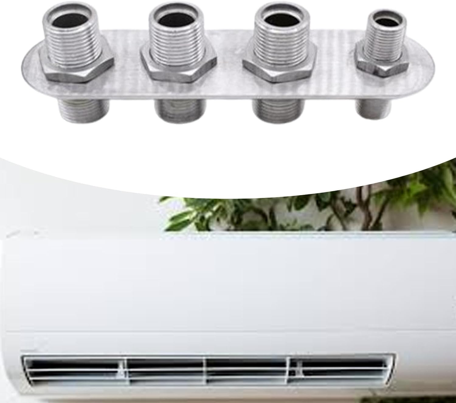 4 Port Firewall Heater AC Bulkhead Assembly Easy to Install Component Part 1-6 (5/8&ldquo;-18) 3-10 (7/8&rdquo;-14) for Auto image number 1