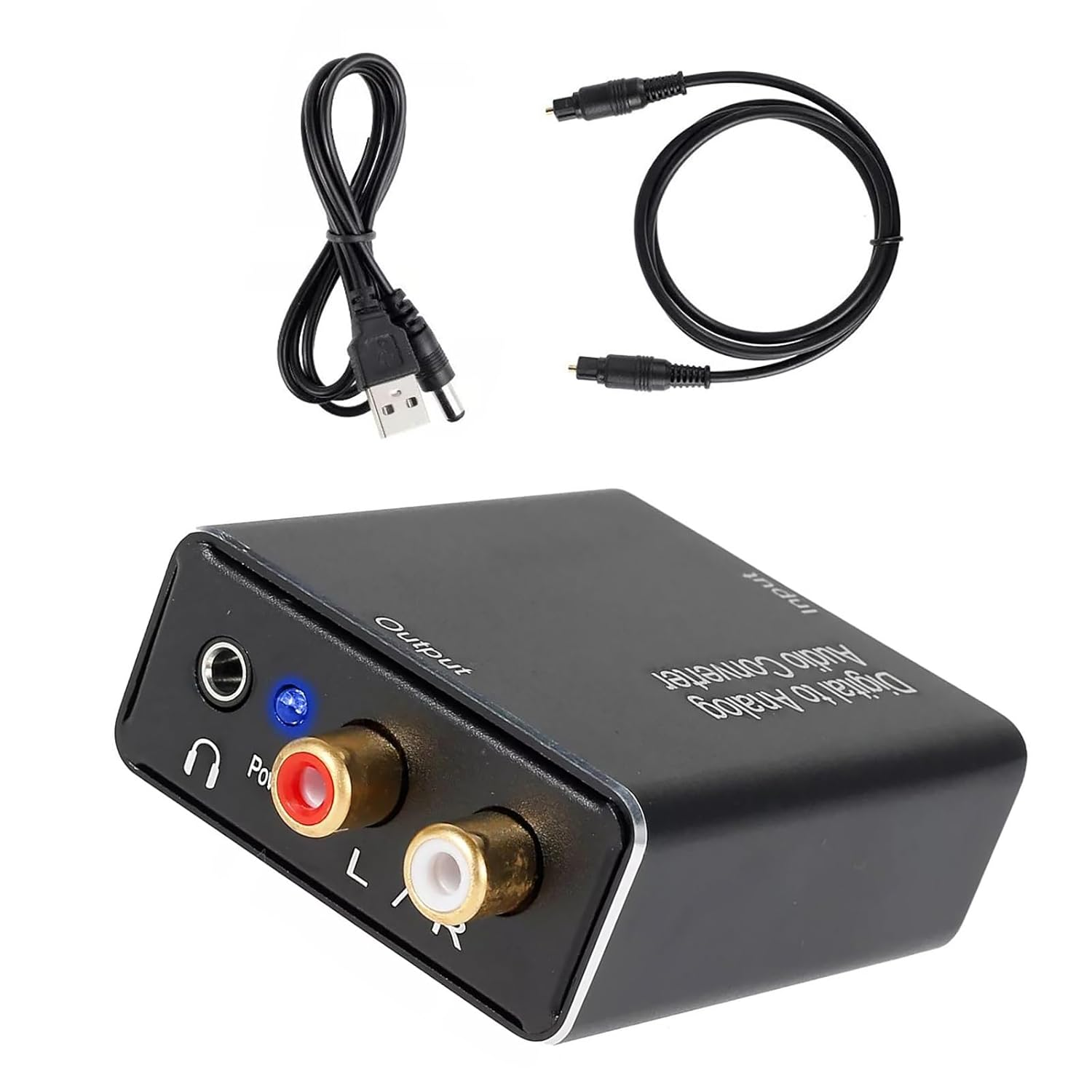 Digital to Analog Audio Converter Optical Coaxial Input to Stereo RCA & 3.5MM Audio Output for TV HD DVD AV Amplifier image number 3