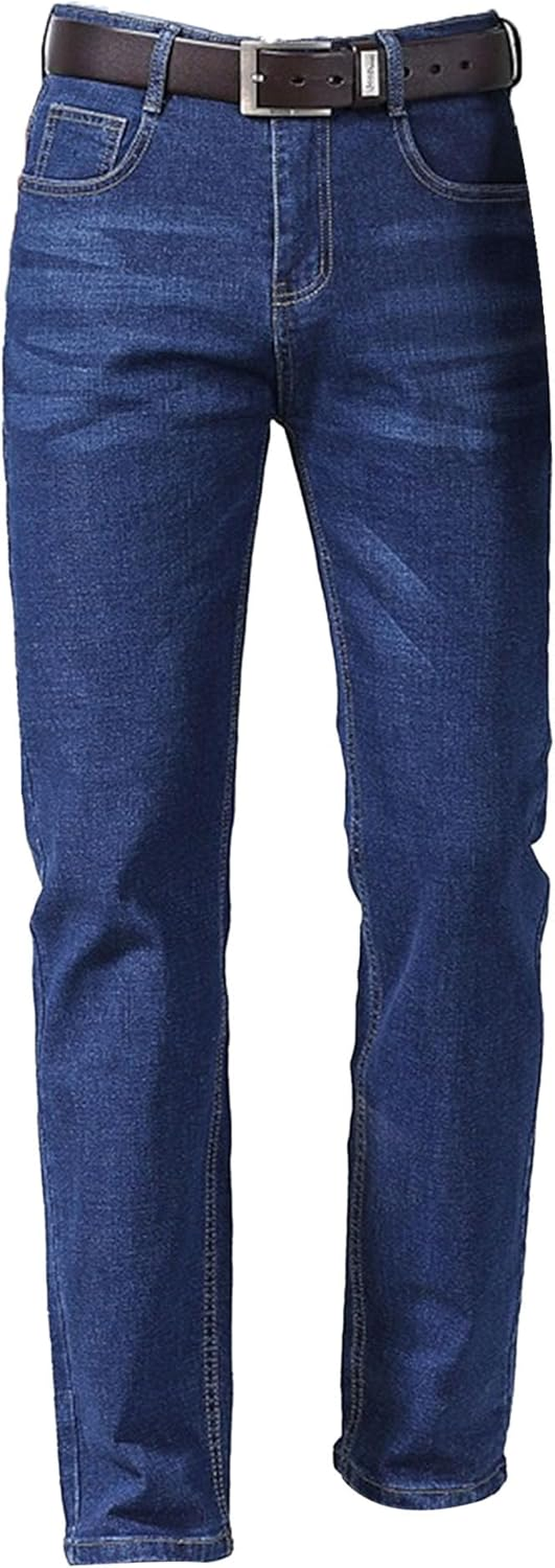 Men'S Classic Relaxed Fit Jean Lightweight Straight Leg Washed Denim Jeans Retro Distressed Loose Fit Jean Pants