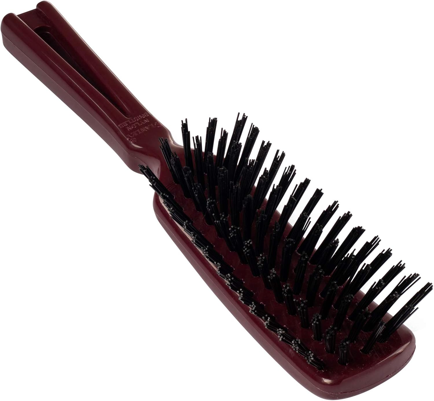 Stanley Men&rsquo;S Commander Hairbrush &ndash; Detangling Brush for Wet or Dry Hair &ndash; Nylon Bristles Reduce Frizz &ndash; Scalp Massager Hair Brush for Thick, Thin, Curly, Straight Hair (Mulberry)