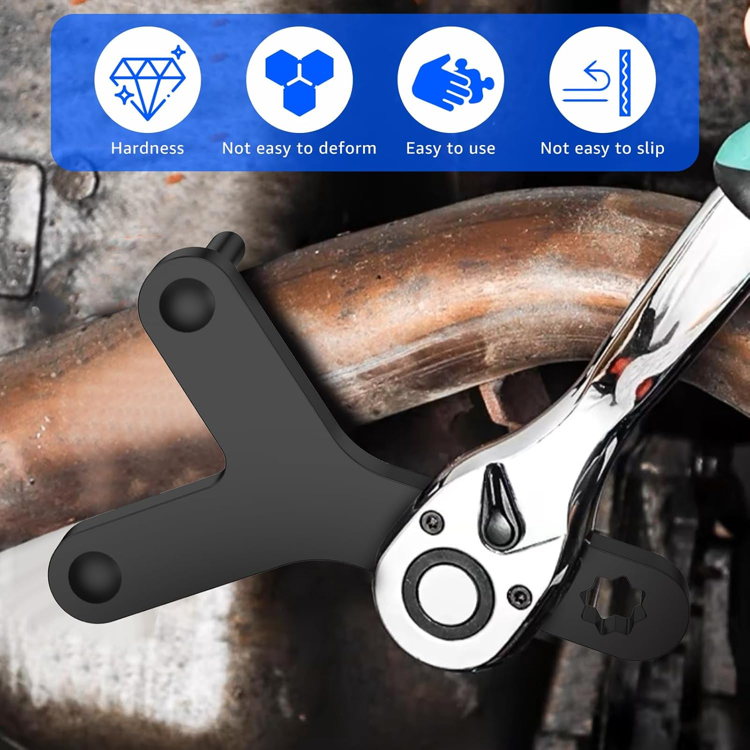 Lower Control Arm Prying Tool,Alloy Steel Suspension Specialty Bushing Tool,Automotive Lower Ball Joint Pry,Versatile Control Arm Bushing Removal Tool for Front Wheel Drive Vehicles Small Vans (B) image number 2