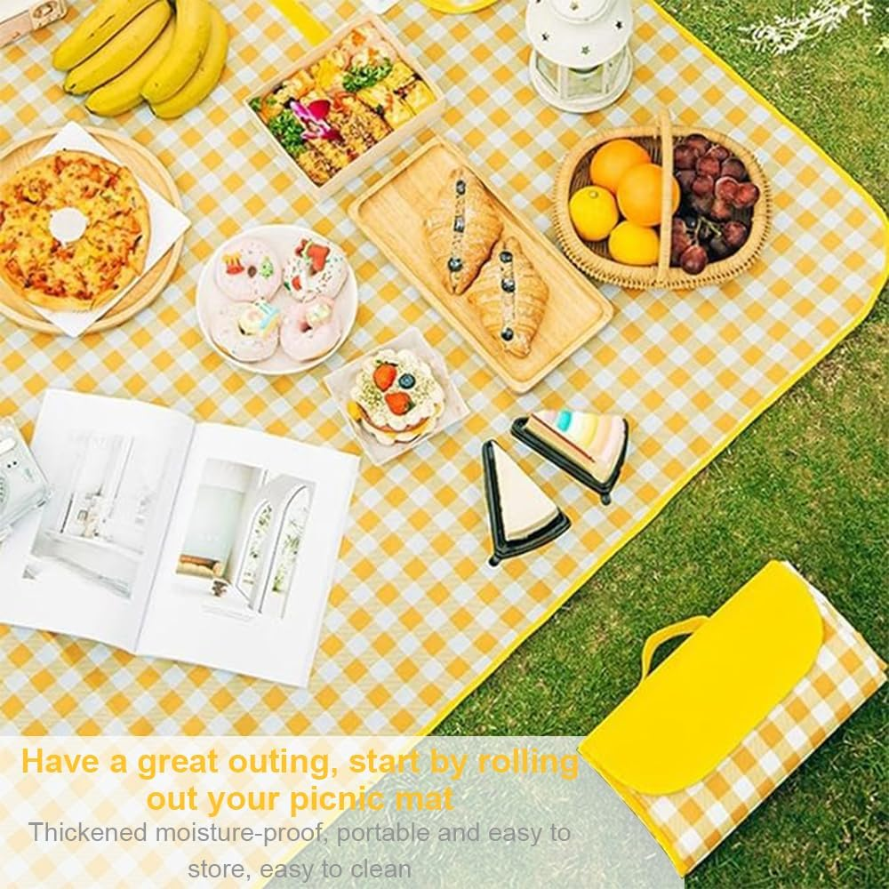 MTSDM Foldable Picnic Mat, Picnic Beach Blanket, Foldable Lightweight Waterproof Sand Mat, 195CM X 200CM Sandproof Waterproof Camping Portable Travel Blanket for Beach, Camping, Hiking, and Picnics image number 5