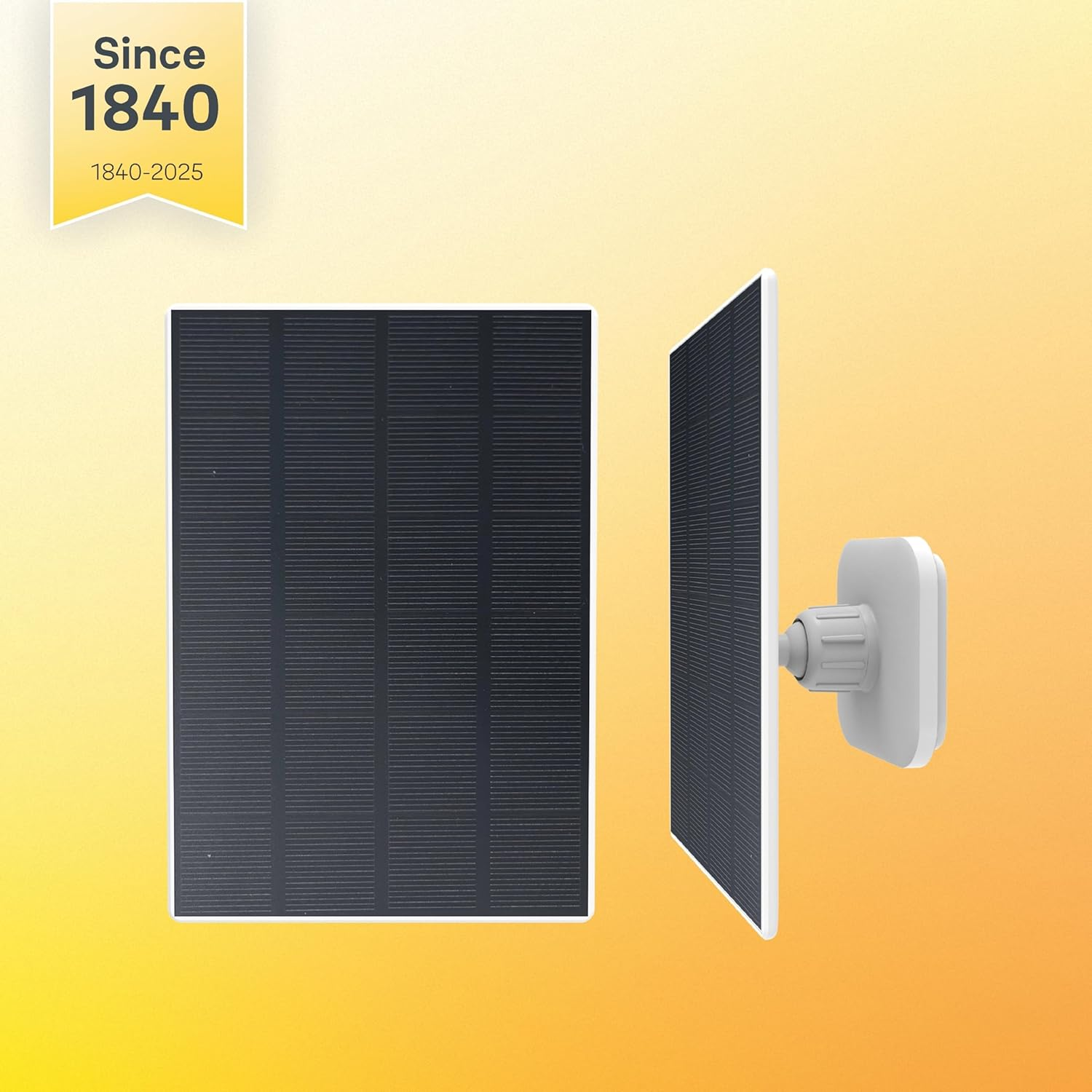 Yale - Solar Panel Charger - Outdoor Usage - up to 3W Power in Direct Sunlight - Easy Installation - 2M Cable - USB-C Connector - Accessory Compatible with Yale Smart Outdoor Camera