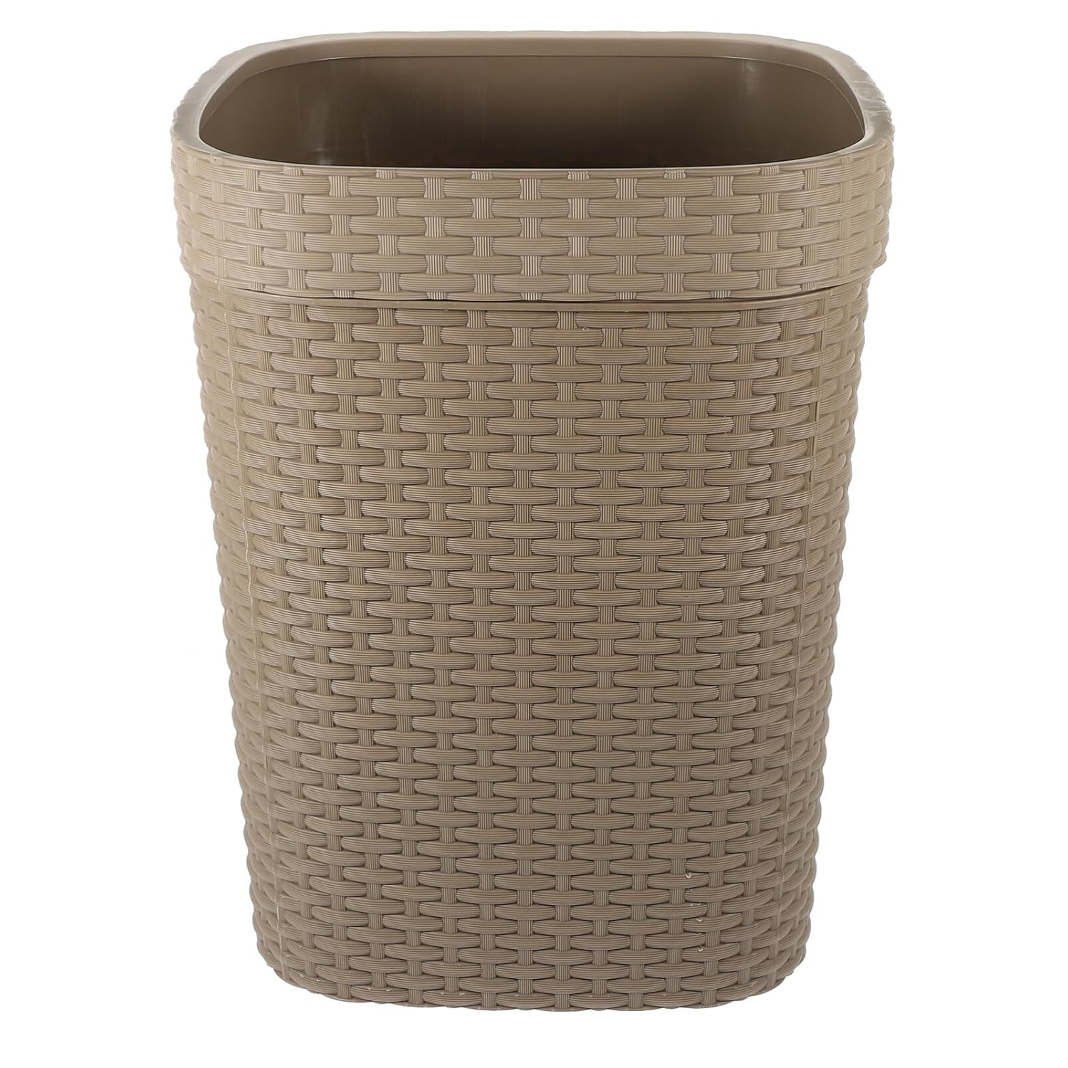 TOVINANNA Imitation Rattan Home Office Trash Can Waste Storage Bin Garbage Can Vintage Design Small image number 6