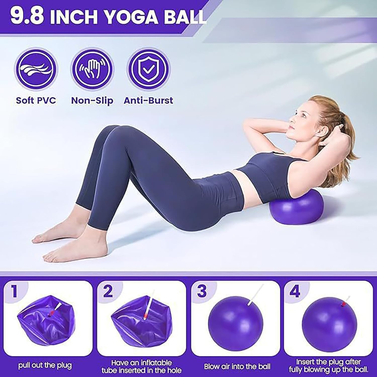 BAGBABA Pilates Essentials Kit for Women &ndash; 15Pcs Home Pilates Set with Ring, 9.8&rdquo; Ball, 5 Resistance Bands, Magic Circle, Accessories, Sliding Discs and Mat &ndash; Beginners Full Body Toning Workouts image number 1