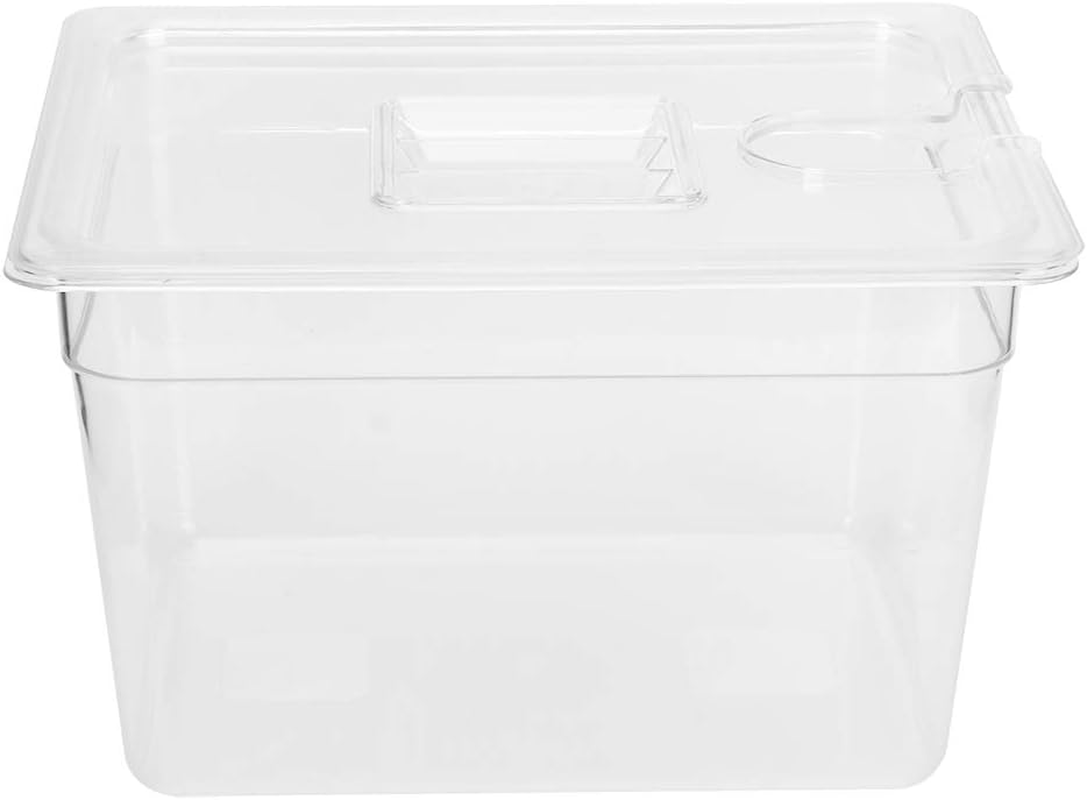 11L Container, Thickened Food Grade PC Collapsible Hinged Sous Vide Container with Lid and Calibration Marks, Durable and Wear Resistant for Sous Vide Circulator Culinary Precision Cooker image number 4