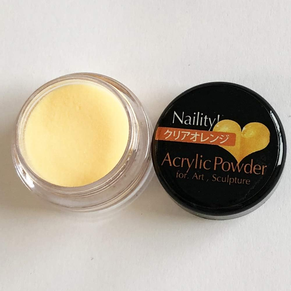 Nature! Nail Powder Acrylic Color Powder Clear Orange 0.1 Oz (3 G)