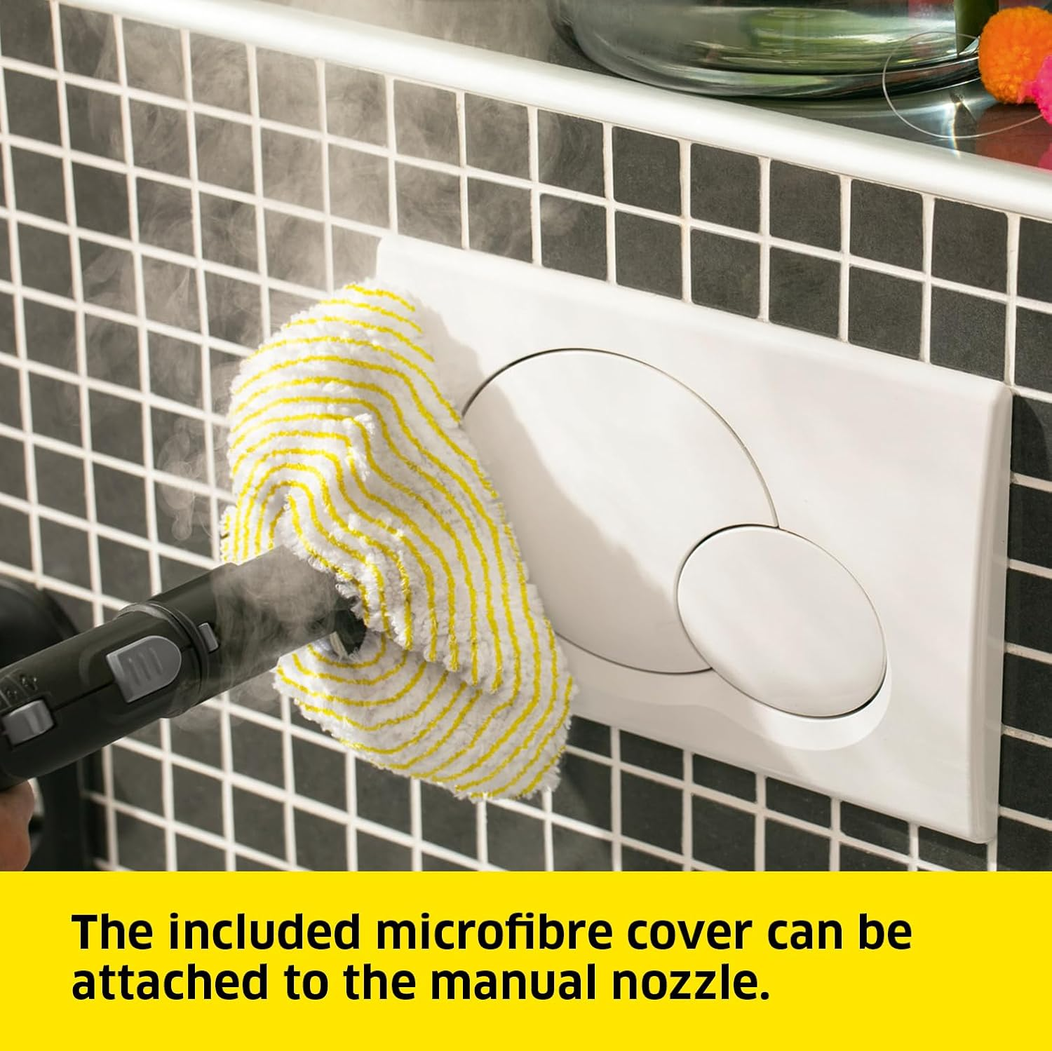 K&auml;rcher Steam Cleaner SC2 Easyfix, 1500W Power with Steam Hose, Extension Pipe, Steam Nozzle, Floor Cleaning Kit, Microfibre Cloth, Features Accesory Storage & Child Lock image number 3