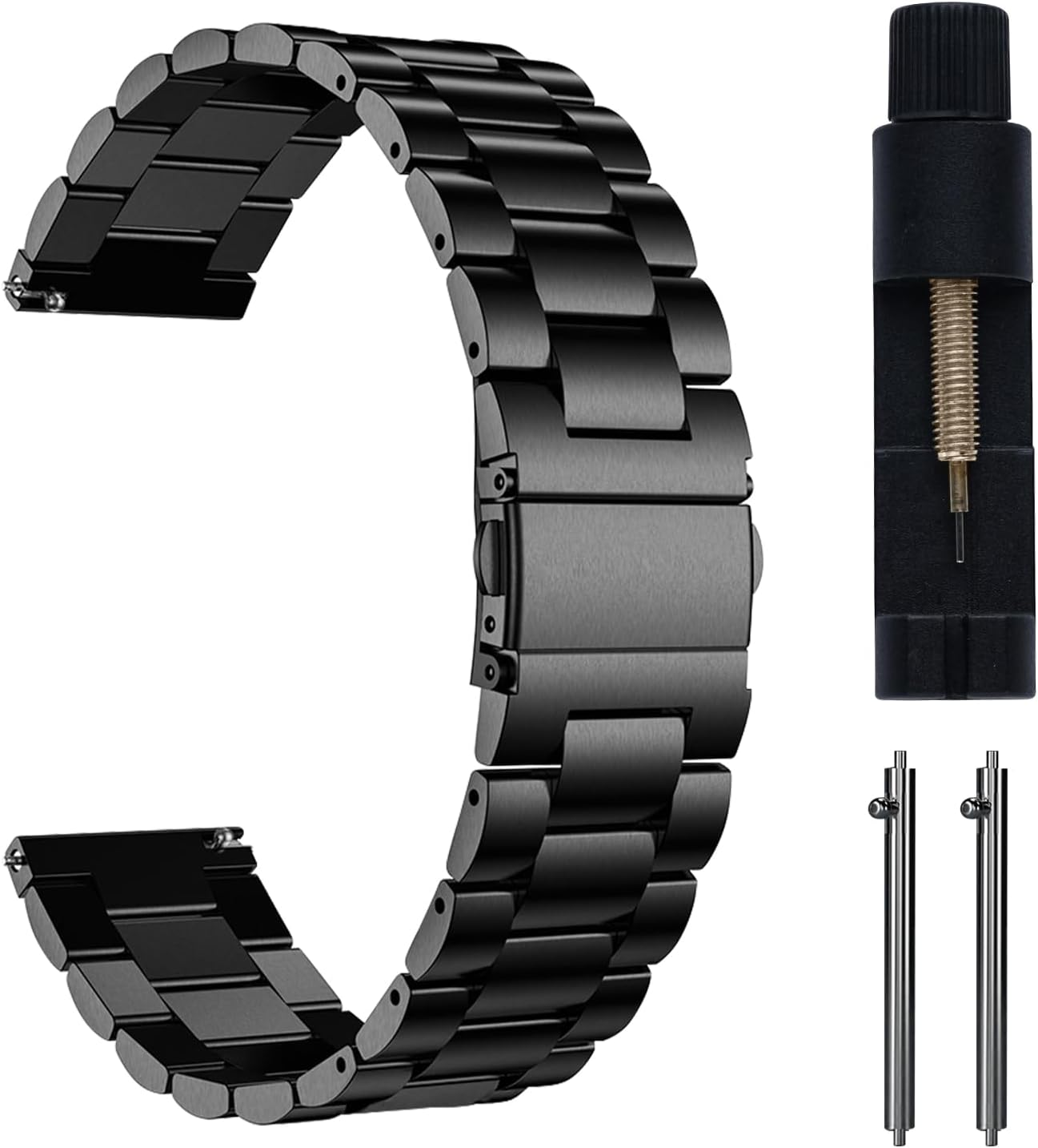 Maeiol 22 Mm Metal Bracelet for Amazfit Helio Strap/Amazfit Balance 2/Balance/Bip 6/Bip 5/5 Unity/Cheetah Pro/Gtr 4/GTR 3 Pro, Stainless Steel Business Bracelets for Men Women