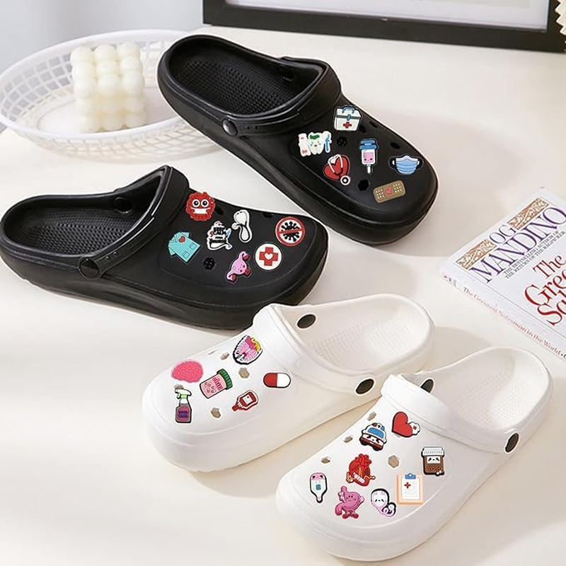 25Pcs Shoe Badges, Cartoon Doctor Nurse Decorations for Clogs, Medical Charm for Children Slippers, Nurse Medicine Shoe Pendant for Teens Women Men, Polyvinyl Chloride image number 4