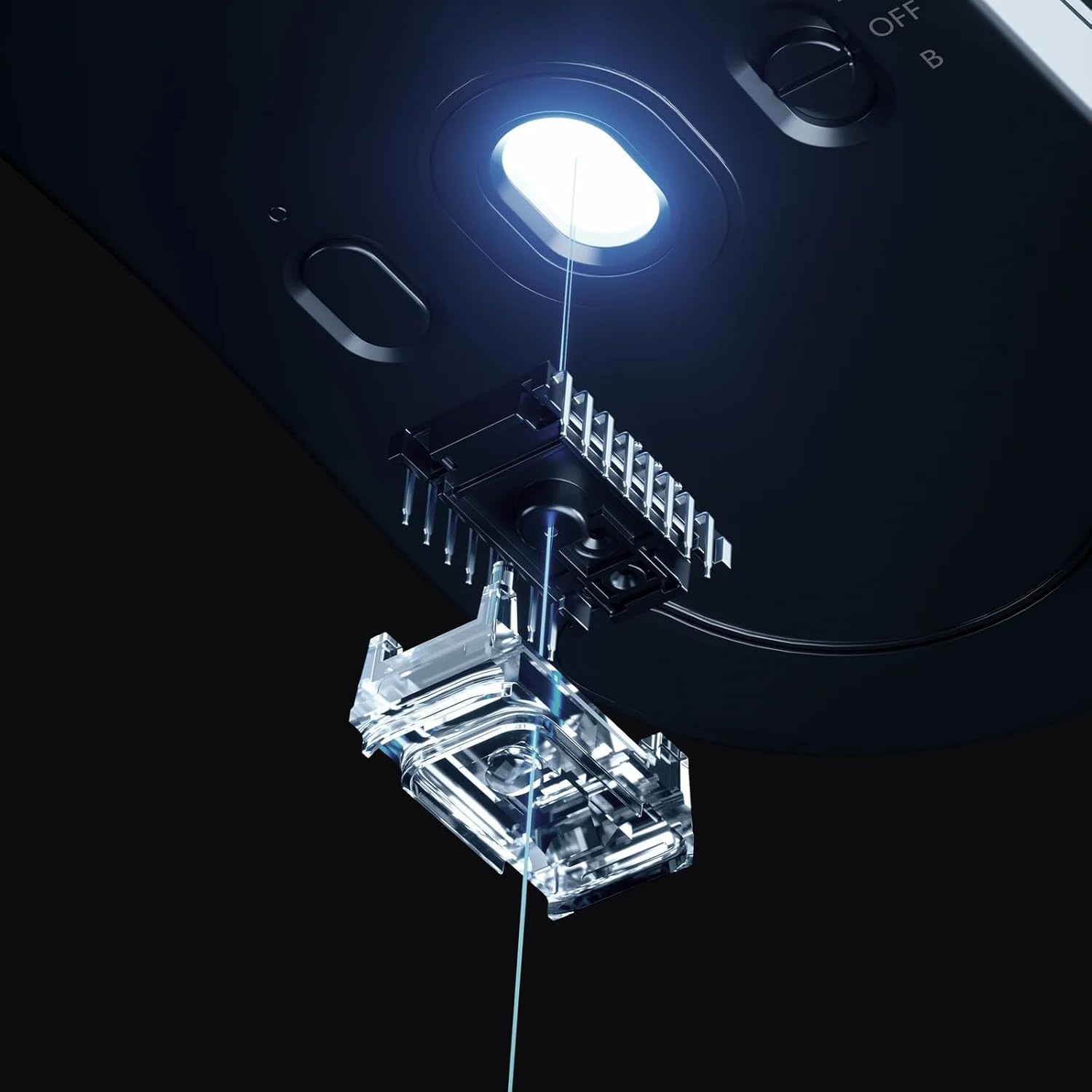 MCHOSE L7 Ultra Topspeed Wireless Gaming Mouse with PAW3950 42K Sensor, 46G Super Lightweight, OMR Optical Switches, 8000Khz Polling Rate, 2.4Ghz/Bt/Wired Tri-Mode, 8 Programmable Controls (Black) image number 1