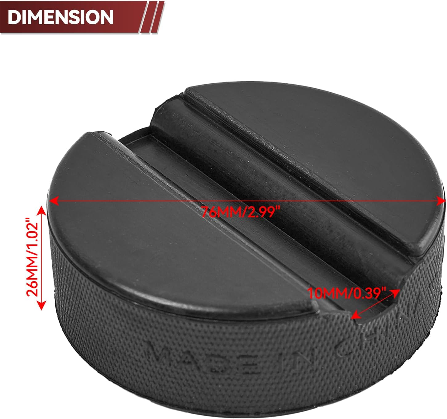 Trolley Jack Rubber Pad for Jack Stands, Slotted Frame Rail Protector for VW, Audi, Skoda, Seat, Pinch Weld Protector for Car Lifting Durable Anti-Slip Design image number 1