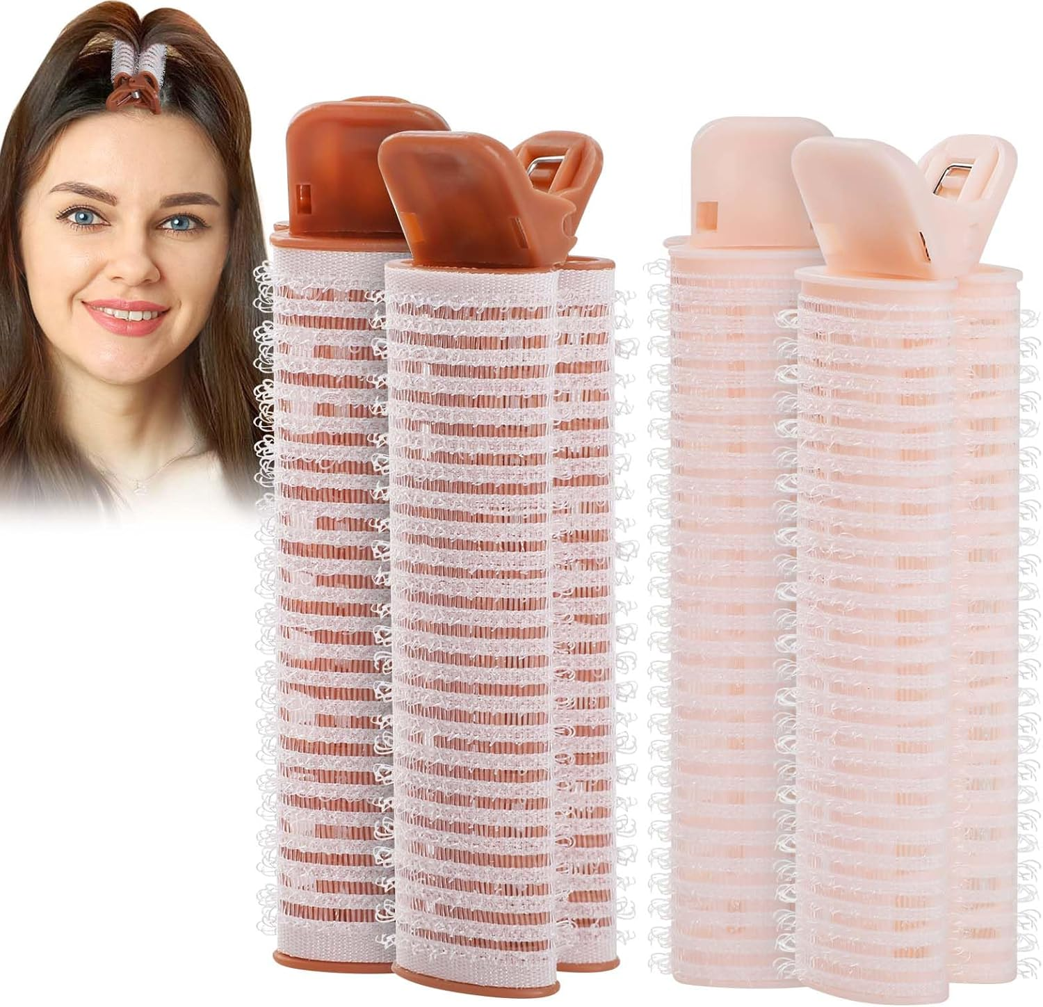 2Pcs Root Lift Curl Clips，Geeric Hair Curlers Rollers Set Instant Hair Volumizing Clip Roller for Volume Heatless Hairdressing Tools for Long Hair Medium and Short Hair image number 2