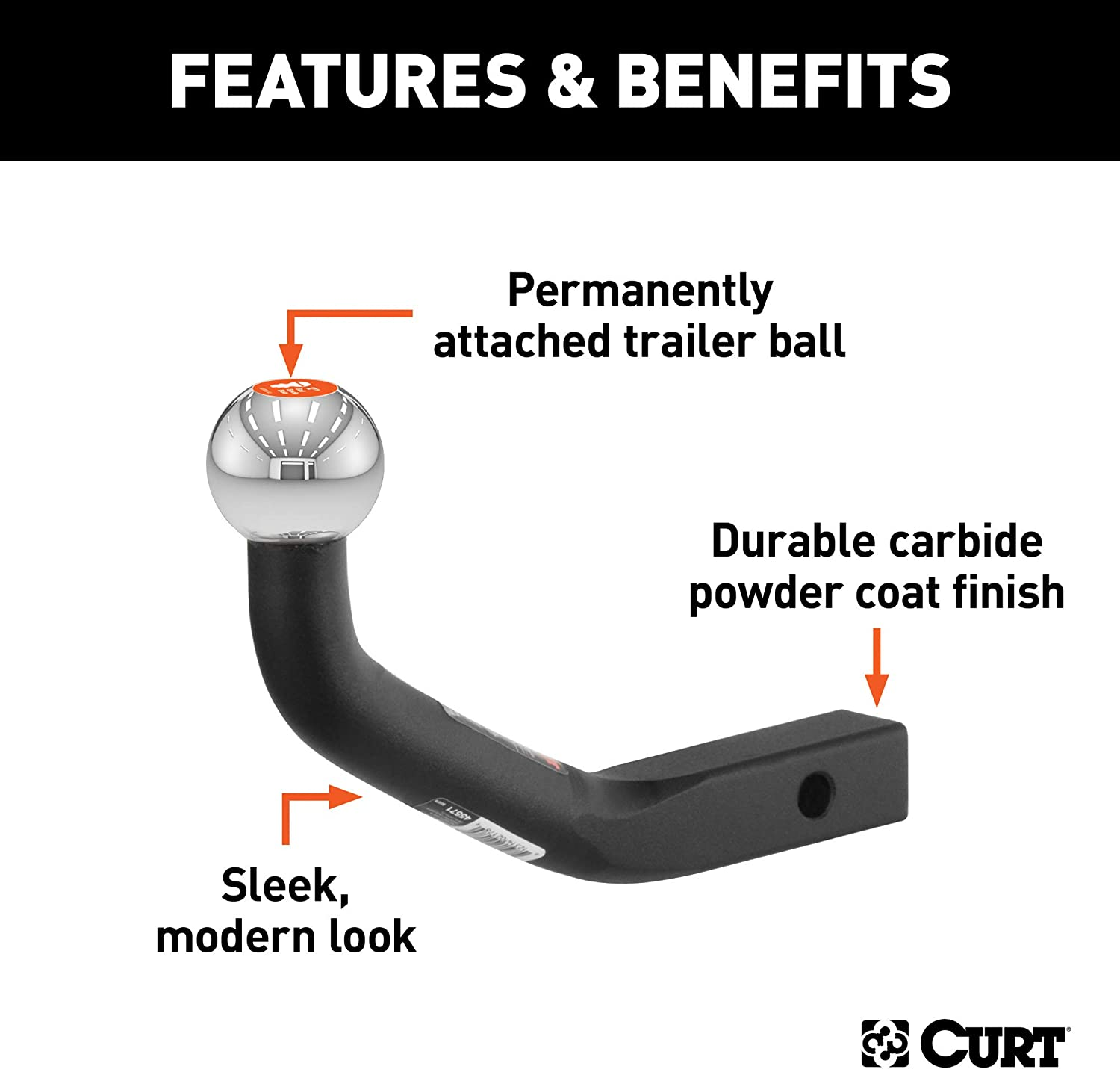 CURT 45572 Euro Mount Ball Mount image number 3