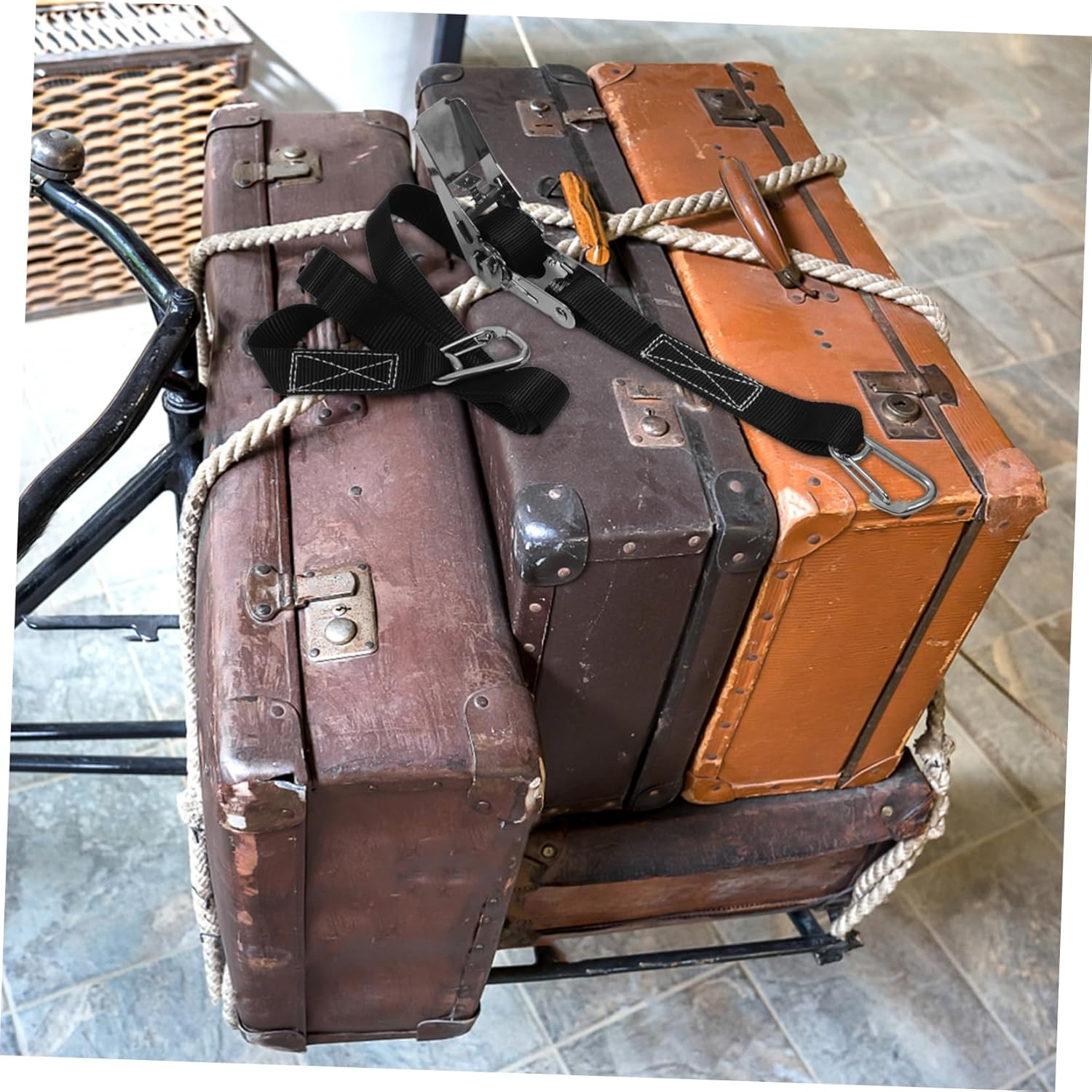 Veemoon Adjustable Luggage Strap for Suitcases Travel Packing with Outdoor Fixing Strap with Blank Tag for Easy Identification And