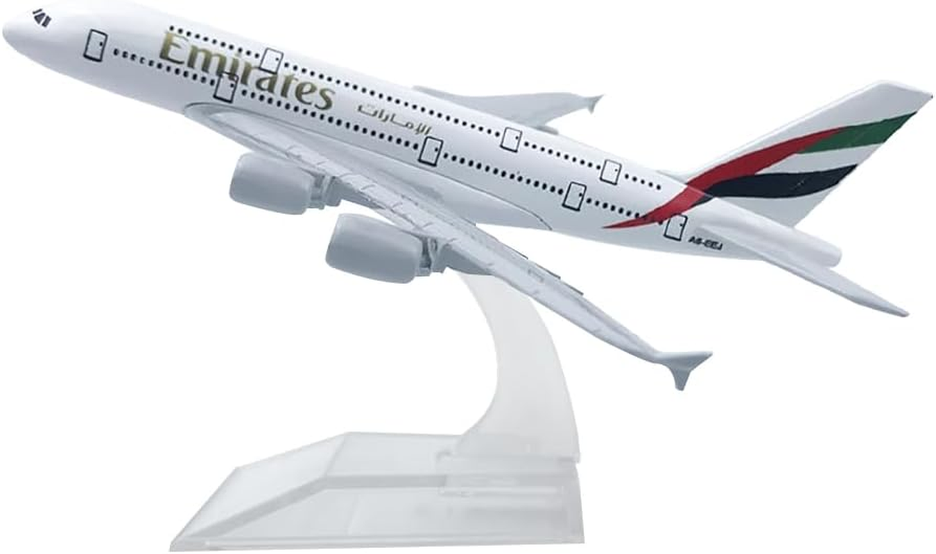 SUNSK Aircraft Model Alloy Airbus A380 Emirates Aircraft Metal Model 1/400 Scale Diecast Aircraft Model with Stand Miniature Models Collection Gift image number 1