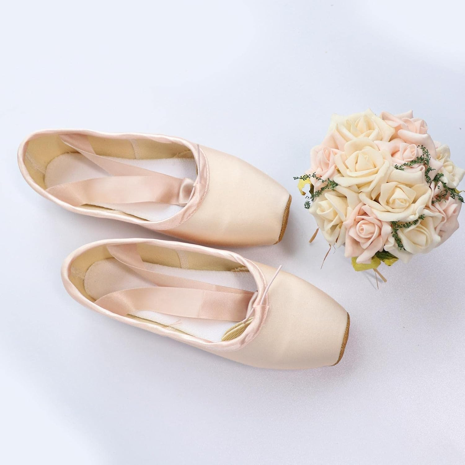 Ballet Pointe Footwear for Women and Girls in Pink with Pre-Attached Ribbons - 9-9.5 Us image number 6