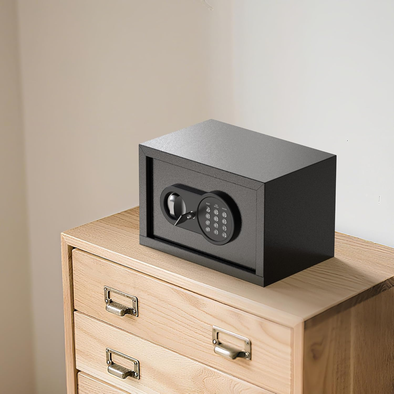 Advwin Security Safe and Lock Box, Steel Drop Safe with Electronic Digital Keypad and Key, 13 L/0.46 Cubic Feet, for Home Office Hotel Business Jewelry Cash image number 2