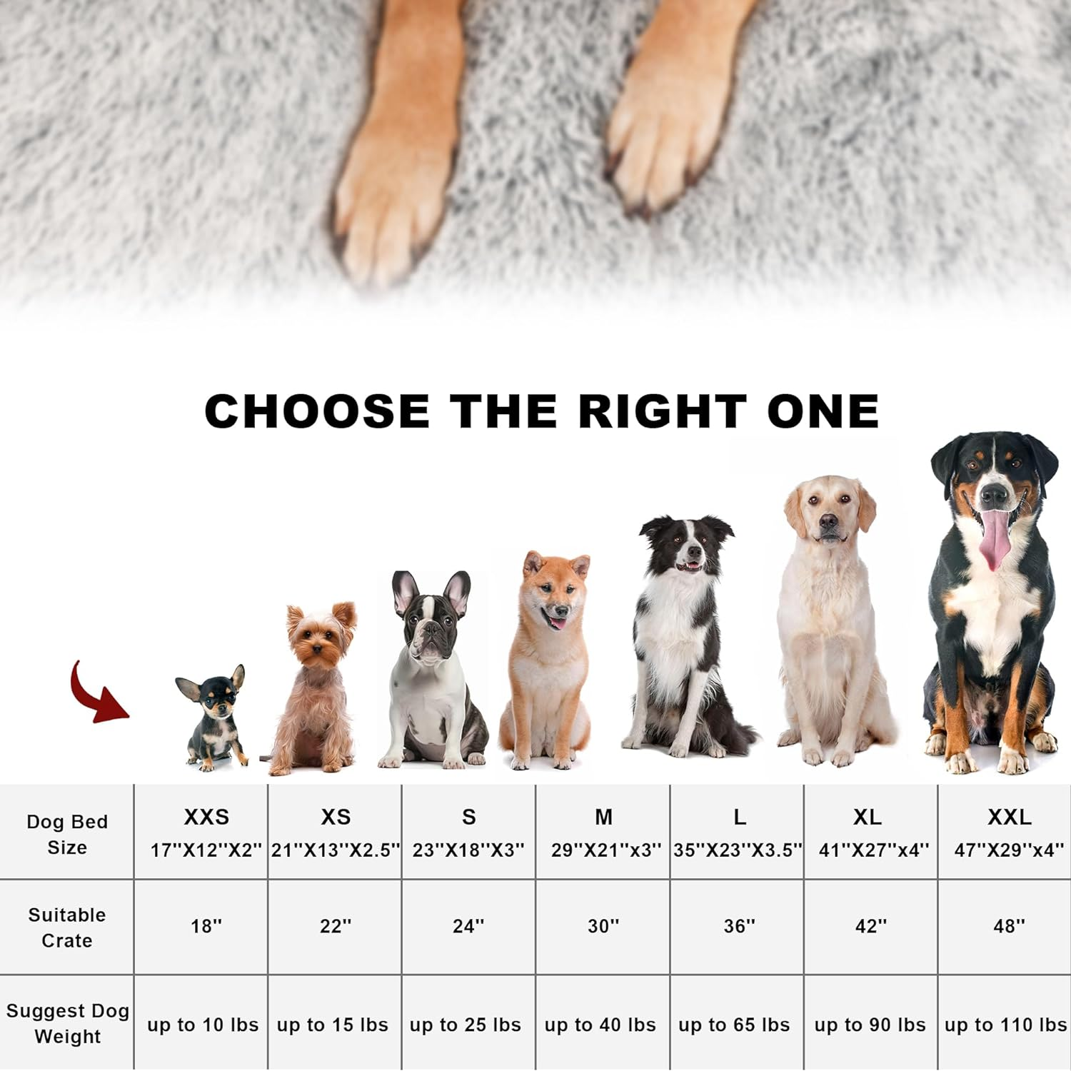 Bedfolks Waterproof Dog Crate Bed,Plush Dog Crate Pad with Removable Cover,Faux Fur Dog Bed for Large Dogs,Fluffy Washable Dog Kennel Bed 35"X23",Dark Grey image number 3