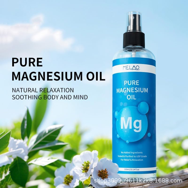 Pure Organic Magnesium Oil Spray for Sleep & Relaxation - 300Ml, Fast-Absorbing Body & Foot Spray image number 2