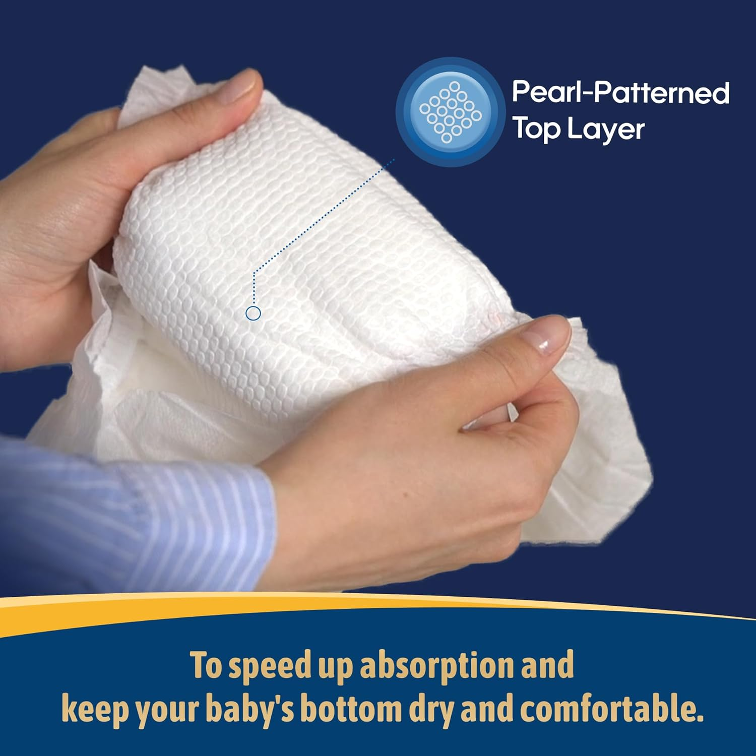 AIWIBI Ultimate Comfort Size 2 Overnight Nappies, Disposable Baby Nappy, (3-6 Kg) 60 Count, Super Absorbent Night Time Protection image number 1