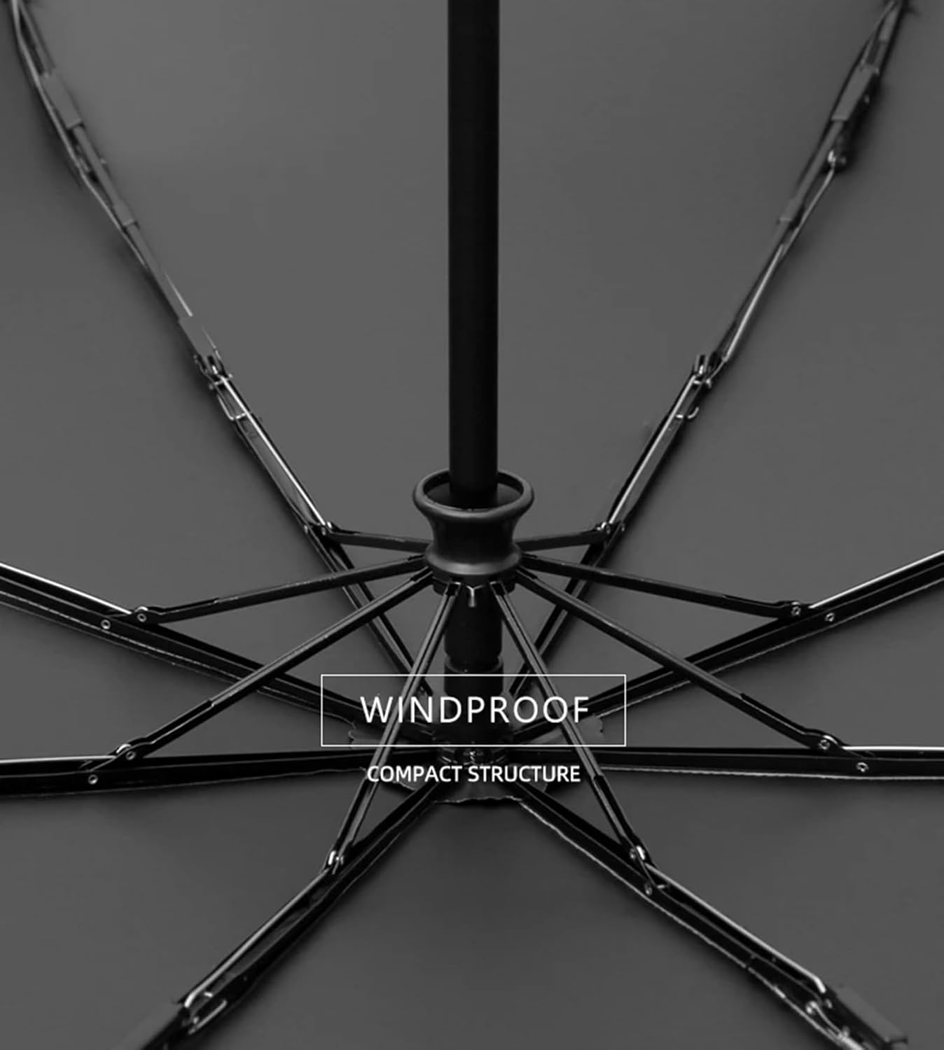 Meichoon Round-Corner Anti-Poking Sunny and Rainy Umbrella with Reflective Strip Lightweight Anti-Ultraviolet Full Glass Fiber Skeleton 8 Ribs for Men Women - Pink image number 7