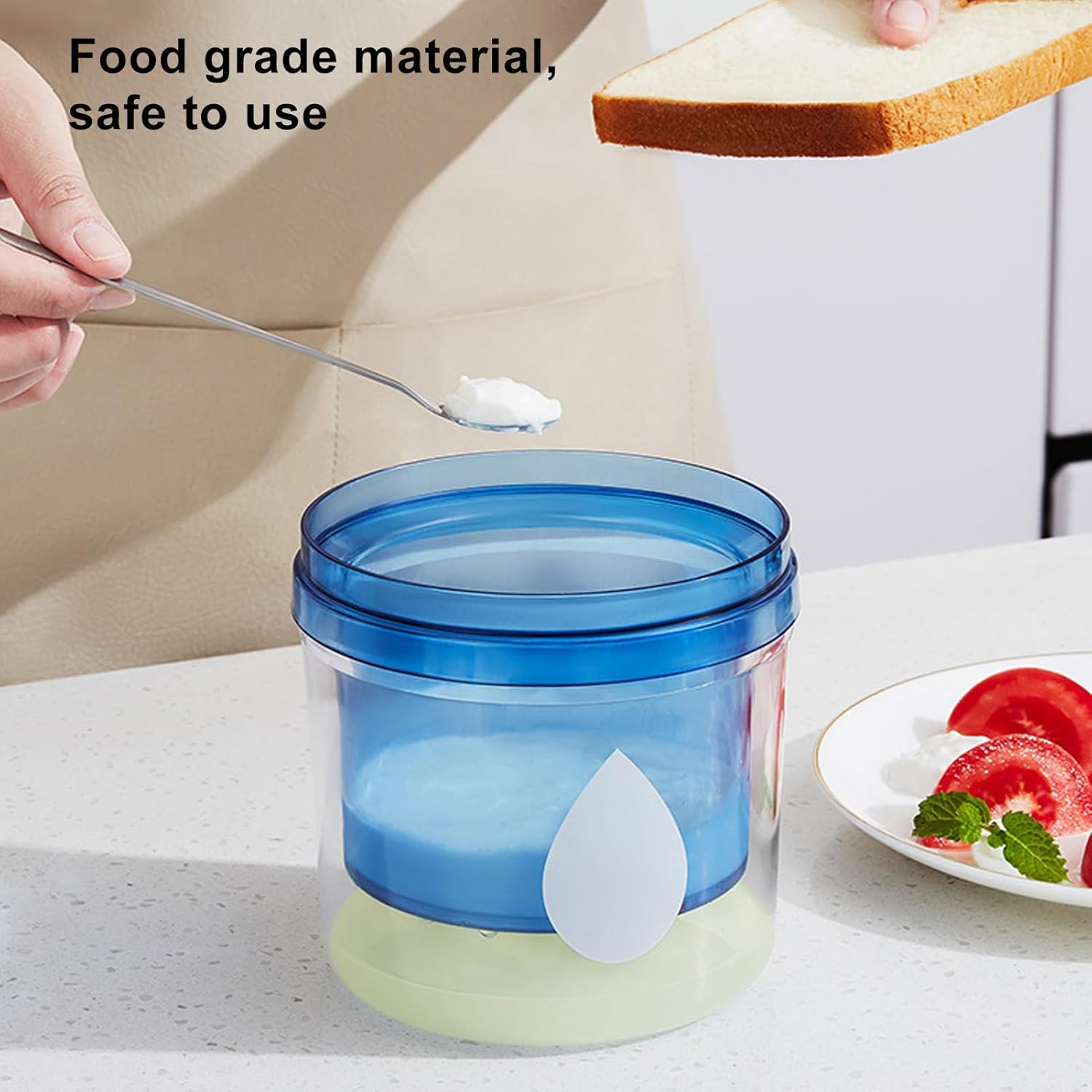 Greek Yogurt Strainer, Yoghurt Maker Strainer with Mesh Filter & Lid for Thick Greek Yogurt, Homemade Yogurt Filter Maker for Nut Milk for Greek Yogurt Cheese, Whey Separator