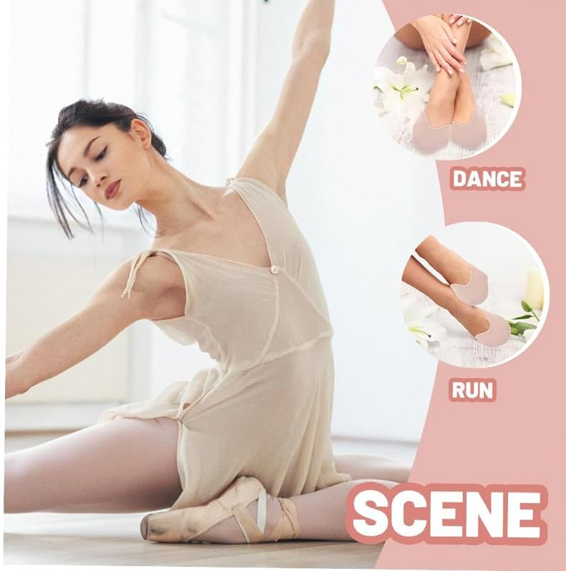 1Pair Ballet Dance Pointe Shoe Socks Pad, Knitted Fabric Toe Cap Cover,Toe Pouches Pad, Foot Pads Protect Toe Pouches Pads,Relief Forefoot Pain Point Shoes Ballet Slipper (B) image number 5